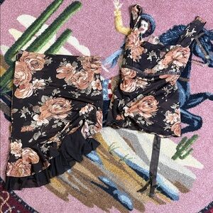 VINTAGE Y2K MIDI SKIRT 2 PIECE SET LE CHATEAU